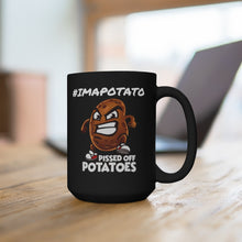 Load image into Gallery viewer, I'm a Potato Black Mug 15oz (Right hand)