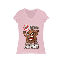 Load image into Gallery viewer, No Fry Women's Jersey Short Sleeve V-Neck Tee