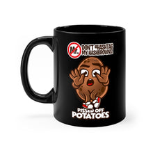 Load image into Gallery viewer, Hash browns - Black mug 11oz (Left hand)