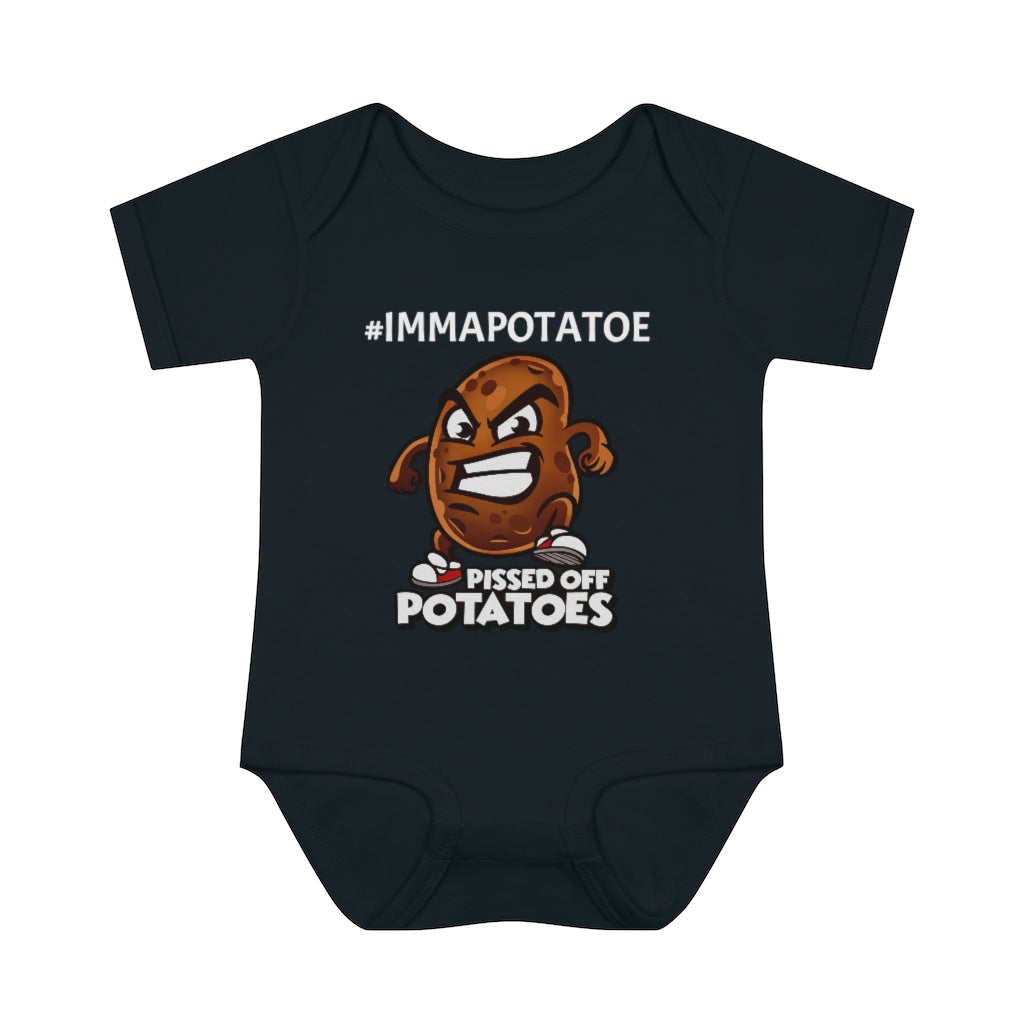 IMMAPOTATOE Infant Baby Rib Bodysuit