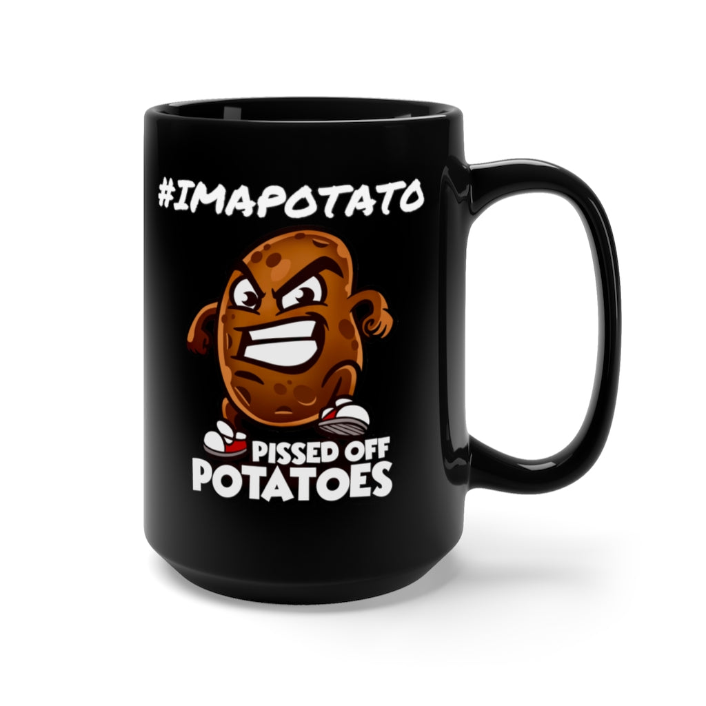 I'm a Potato Black Mug 15oz (Right hand)