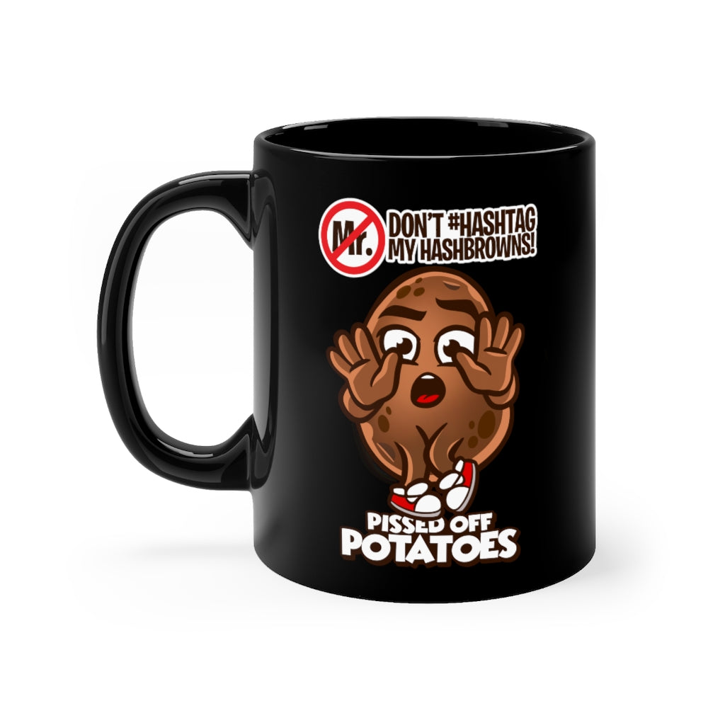 Hash browns - Black mug 11oz (Left hand)