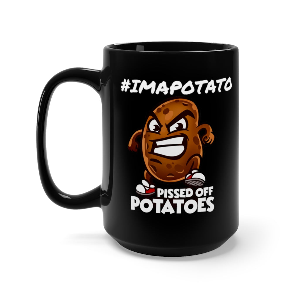 I'm a Potato Black Mug 15oz (Left hand)